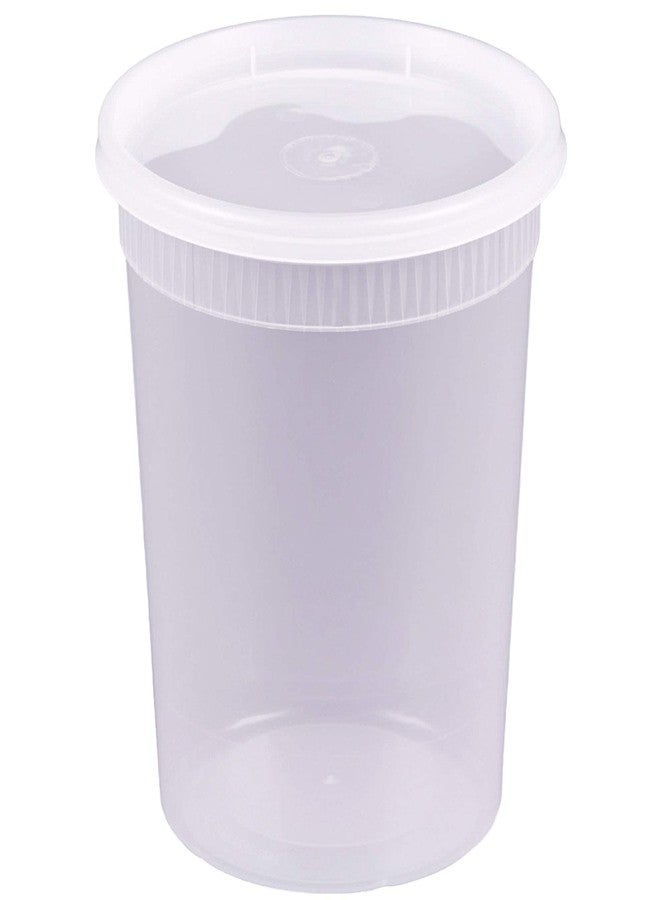 QQOUTLET Microwavable Hot and Cold Translucent Plastic Deli Food Storage Container with Lid, 32-Ounce (12-Pack, 32 Oz) - Image 3